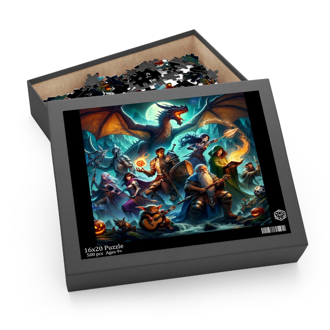 Dnd Jigsaw Puzzle, Dungeons and Dragons Puzzles, D&D Art Decor, Gift