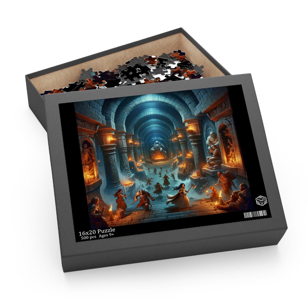 Dnd Jigsaw Puzzle, Dungeons and Dragons Puzzles, Dnd Art Decor, Gift