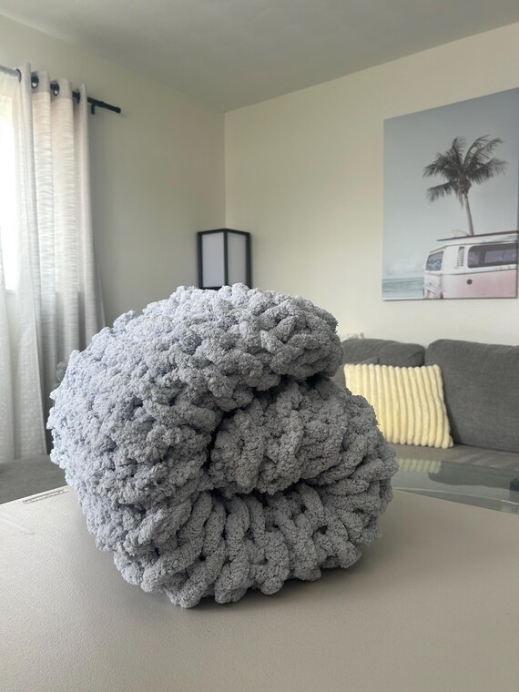 Grobstrick-Decke, ultraweich • Individuell gestrickte Tagesdecke, Babydecke, Einzel-, Doppelbettdecke • Sommerdecke