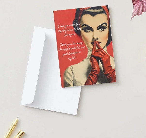 A Vintage-inspired Twisted Greeting Card, Valentines Day Anniversary ...