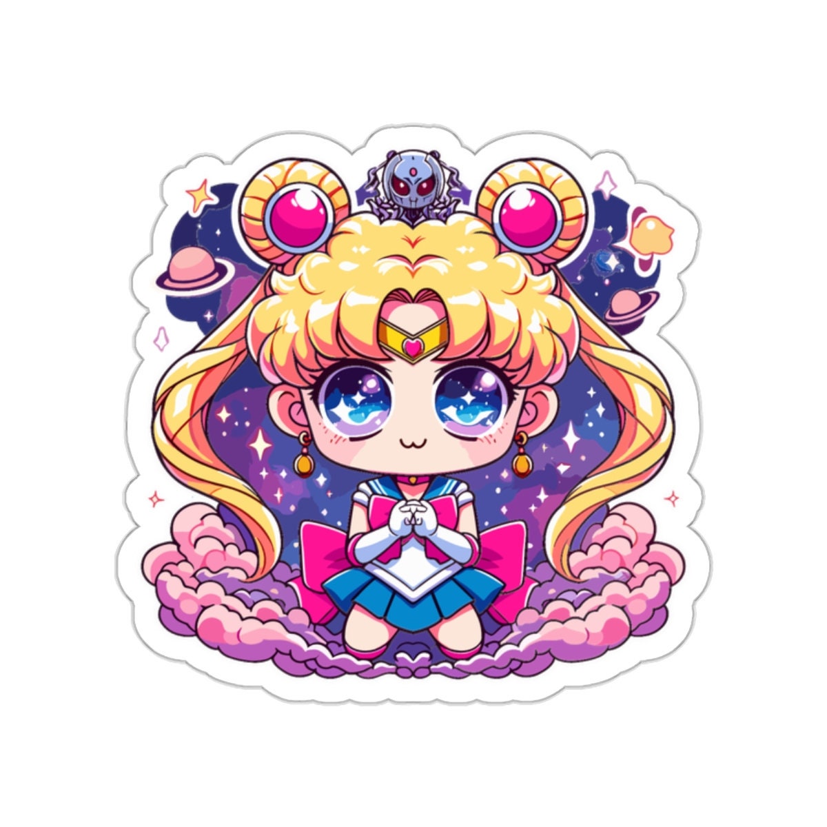 Moon Dreamer Kiss-cut Sticker, Sailor Senshi, Cosmic Design - Etsy