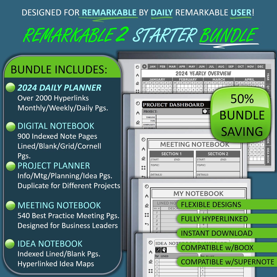 Remarkable 2 Starter Bundle - Etsy