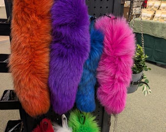 Clip-On Tail - Echtes Schaffell und Leder