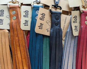 The Flob - leather tassel keyfob