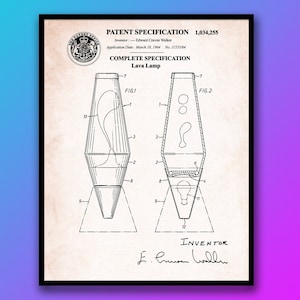 Lava Lamp Patent Poster