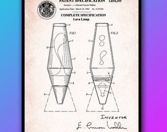 Lava Lamp Patent Poster