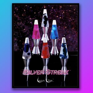Silver Streak Lava Lamp Poster