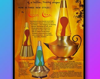 1970's Aladdin, Carlisle, and Saturna Lava Lamp Collection Poster