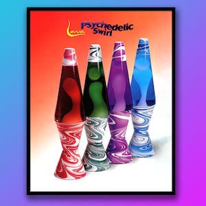 Psychedelic Swirl Lava Lamp Poster