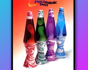 Psychedelic Swirl Lava Lamp Poster