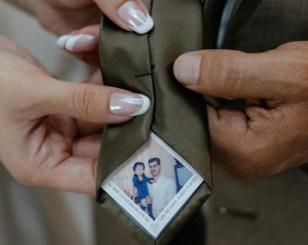 Individueller Krawatten Aufnäher, personalisiertes Geschenk für Männer