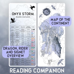 Companheiro de leitura sem spoilers Onyx Storm, série de livros Empyrean, marcador de livros, quarta asa, produtos para livros, laminação de alta qualidade feita para durar.