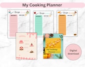Digital Cooking Journal| Digital Recipe Book| Digital Cooking Planner| Meal Planner| Food Prep | Printable Digital Meal Planner