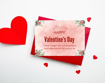 Fröhliche Valentinstag Karte, süße Liebeskarte für Frau, süße Liebeskarte für Mann, Romantische Grußkarte, Geschenk für Sie, Geschenk für Ihn