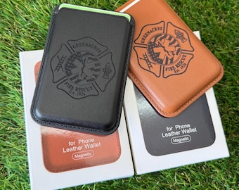 Personalized Magsafe Magnetic Card Wallet for iPhone 12, 13, 14, 15, and 16, Custom Engraved Gift