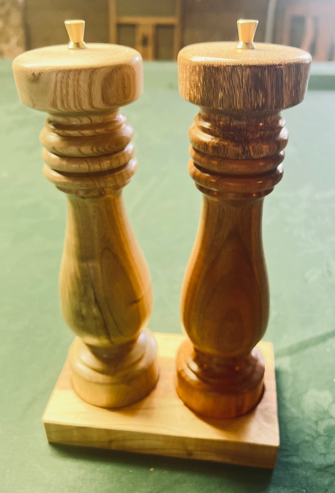 Hand Turned Timber Salt and Pepper Grinders Etsy