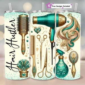 Hairdresser Hair Hustler 20oz Tumbler Wrap Hairstylist Tumbler Sublimation, Hair Boss Tumbler Design PNG, Digital file