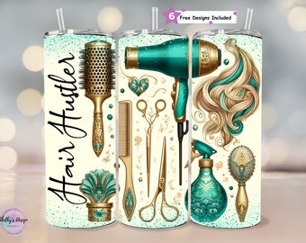 Hairdresser Hair Hustler 20oz Tumbler Wrap Hairstylist Tumbler Sublimation, Hair Boss Tumbler Design PNG, Digital file