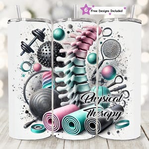 Physiotherapie 20 Unzen Tumbler Wrap, digitales Sublimationsdesign, Physio 20 Unzen digitales Design, Physiotherapiebecher, PT Therapeut Design