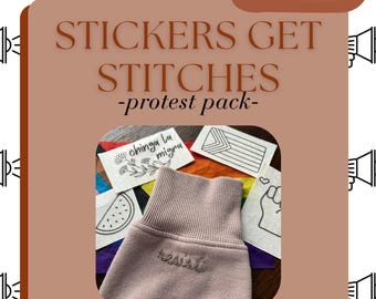 Patrón de bordado en PDF sobre protesta y activismo - Descarga del PDF imprimible para coser y pegar