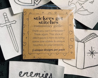 Patrones de bordado románticos Stick and Stitch: 5 diseños románticos, ideales para principiantes