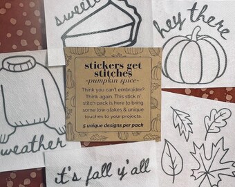Patrones de bordado de otoño de Stick & Stitch: 5 diseños otoñales
