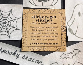 Patrones de bordado de Halloween con Stick & Stitch: 5 diseños de Halloween