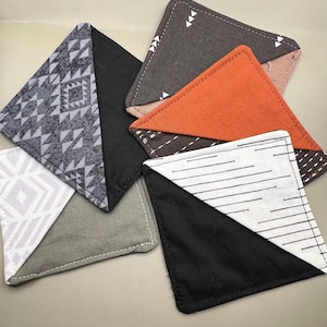 Handmade Fabric Corner Bookmarks - Neutral Colors
