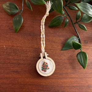 Mini embroidered Christmas ornaments