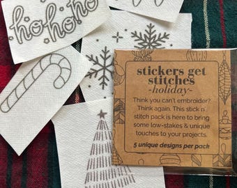 Patrones de bordado navideños Stick & Stitch: 5 diseños navideños