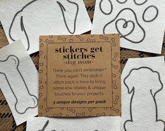 Patrones de bordado Stick & Stitch para amantes de los perros - 5 diseños de perros