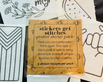 Patrones de bordado Stick and Stitch: Diseños de protesta y activismo - Apto para principiantes
