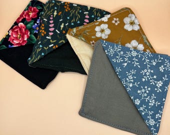 Marcapáginas de tela hecho a mano - Floral