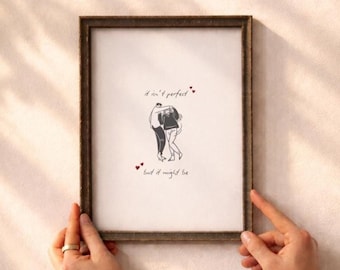 Olivia Dean Dancing Art Print, Imperfect Love Illustration