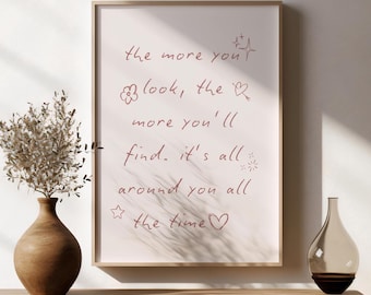 I See It Olivia Dean Art Print - Soft Pink Handwritten Quote Print