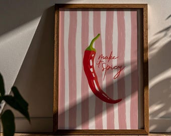 Make It Spicy | Hand-drawn Art Print