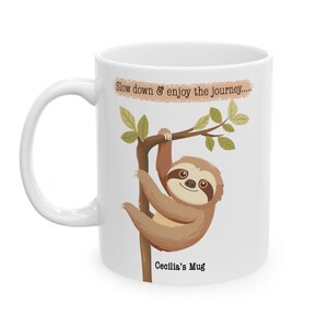 Personalisierte Faultier Becher Geschenk für Faultier-Liebhaber Kaffeetasse individuelle lustige Faultier Tasse Kawaii Tasse Geschenk für Tierliebhaber Tasse für Kaffee-Liebhaber Becher Geschenk