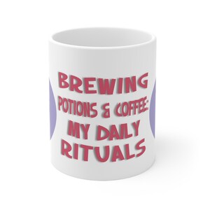 Zauberer Tasse, lustiges Kaffeebecher Geschenk für Zauberer Tränke und Kaffee brauen: Meine täglichen Rituale Becher für Zauberer 325 ml Kaffeebecher, lustige Tasse