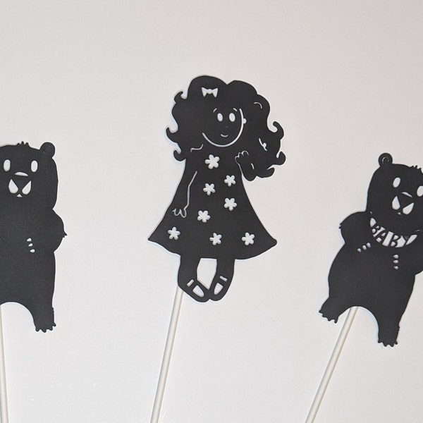 Goldilocks and the Three Bears Shadow Puppets