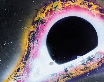 Black hole Space Spray Paint Art (no signature)