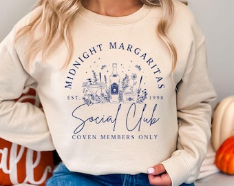 Midnight Margaritas Sweatshirt Social Club Sweater Practical Magic Witchcore Crewneck Tequila Signature Cocktail Shirt Whimsigoth Clothing
