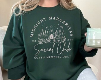 Midnight Margaritas Sweatshirt Social Club Sweater Practical Magic Witchcore Crewneck Tequila Signature Cocktail Shirt Whimsigoth Clothing