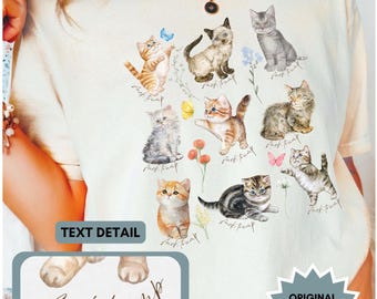 Subtle Fuck Trump Kitten Comfort Colors Tee Shirt Anti Trump Gift Cottage Core Cat Wildflower Shirt Democrat Political Tee MAGA Sucks Floral