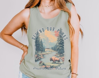 Protect Our Public Lands Tank Top Environmental Activism Alt National Parks Protect Our Parks People Over Profit Loose Tank Top for Women