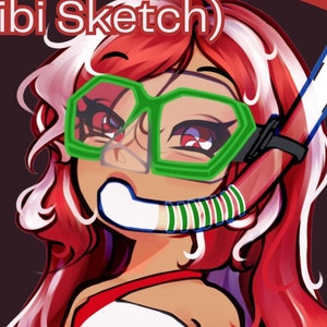 Custom Icon Pfp Commission: Cartoon Chibi (Colored Sketch) | High Quality Digital Art for Twitch Streamers & Social Media Businesses