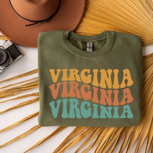 Virginia Sweatshirt, Virginia State Sweatshirt, Virginia Shirt, Virginia Sweater, Vacation Sweater, Virginia Is for Lovers, Virginia Gifts