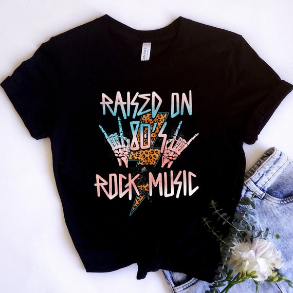 Rock Music Womens Vintage Band T Shirts 80s Rock On Rock Music