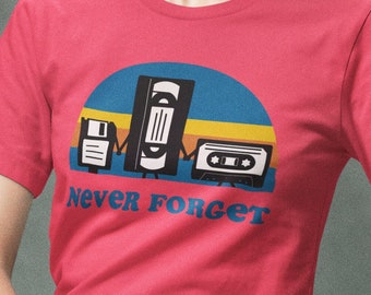 Vintage Never Forget Shirt, 80er Jahre Shirt, 90er Jahre Shirt, Vatertagsgeschenk, Muttertagsgeschenk, Retro Videospiel, Retro Videospiel, lustiges Shirt