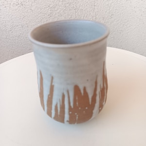 Vintage Studio Pottery Vase, Signed  by Artist Andy, Small Vase, Bud Vase, Drip Glaze Vase, Home Decor, Housewarming Gift, Size 3" Tall