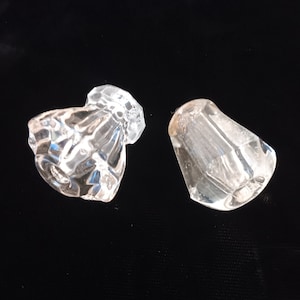 Two Antique Crystal Knobs, Selling Together, Both Different from Each other, Size 1&quot;, Knobs for Cabinets or Dresser Drawers, Home Decor Gift
